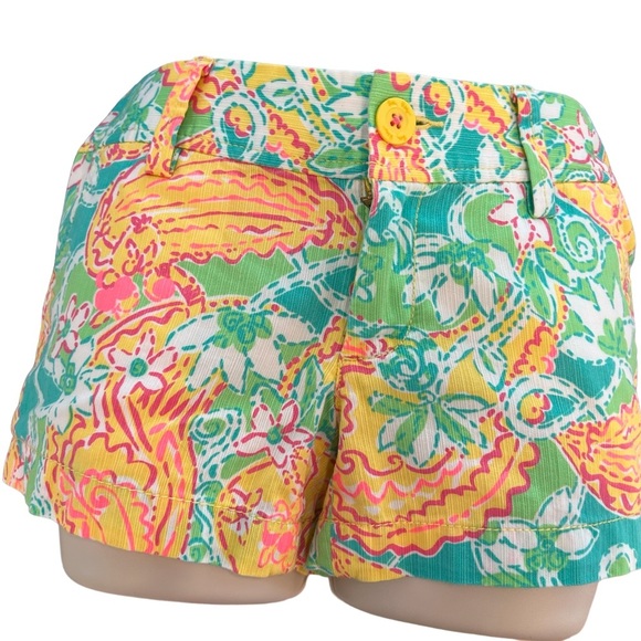 Lilly Pulitzer Walsh Shorts Size 0 Pop Goes the Lemur - Picture 6 of 11